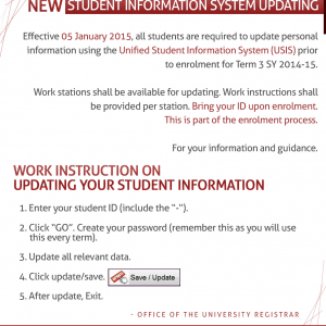 New Student Information System Updating