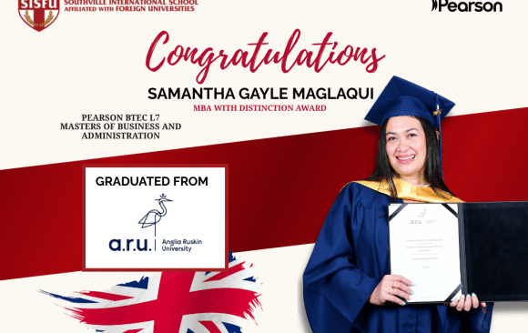 SISFU Alumna Earns MBA with Distinction from Anglia Ruskin University, UK