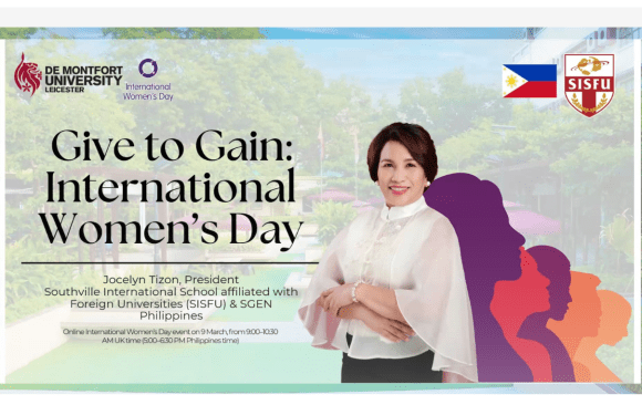 Dr.Jo TAlk at DMU Dr. Jocelyn Tizon Champions Women Empowerment and Gender Equality at International Women’s Day with Global De Montfort University Partners
